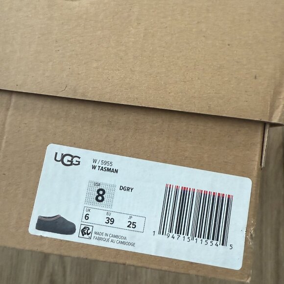 NIB UGG Tasman Dark Grey Slip On - Picture 8 of 8